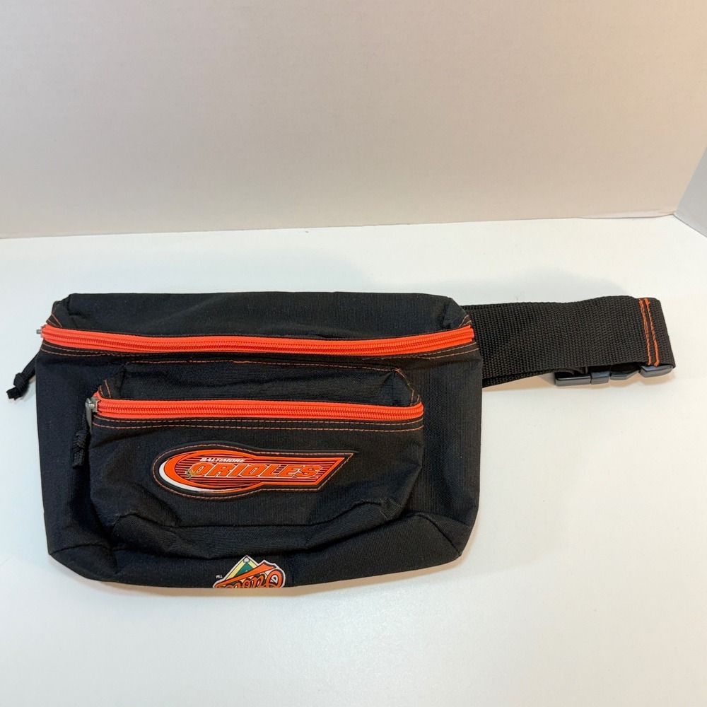 MLB Baltimore Orioles Baseball Fanny Pack Black Orange Waist Gorpcore Vintage